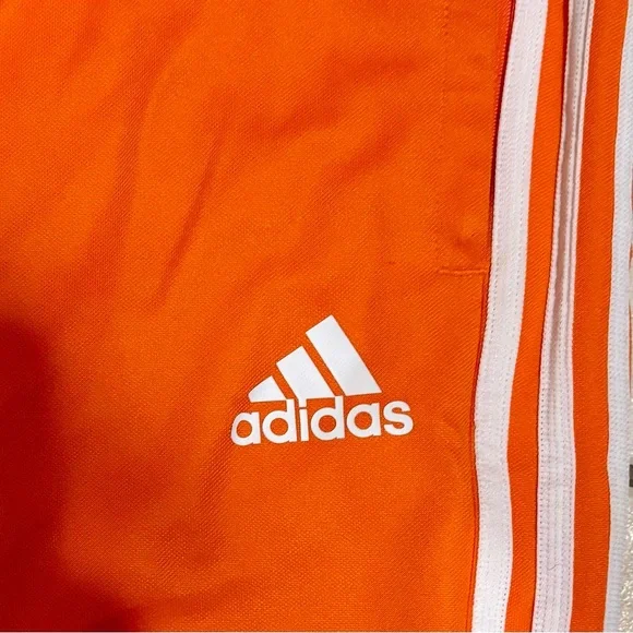 Adidas Men's Orange Joggers with 3 Stripes size XL - Picture 3 of 5